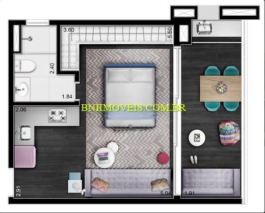 Apartamento, 1 quarto, 44 m² - Foto 17