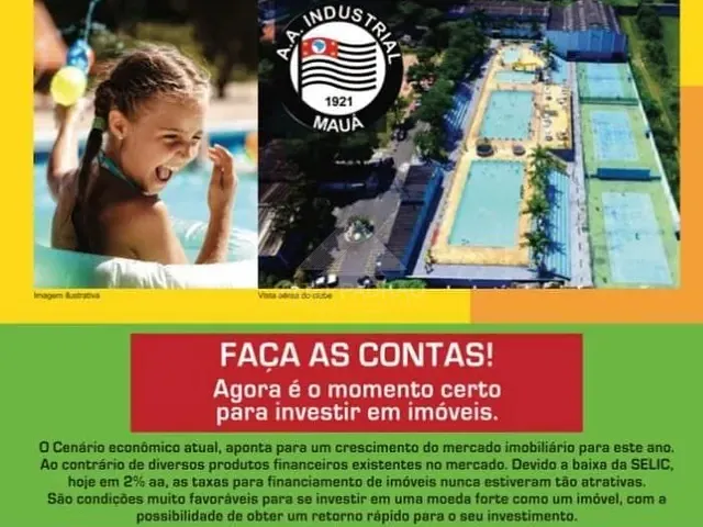 Apartamento com 60m² 2 quartos e 1 banheiro, à venda, no bairro Vila Emílio em Mauá