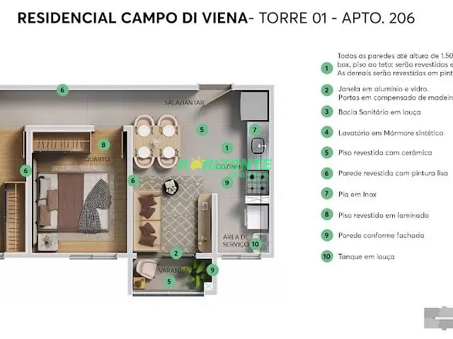 Apartamento com 4126m² 2 quartos e 1 banheiro, à venda, no bairro Parque dos Ipês em São José dos Campos