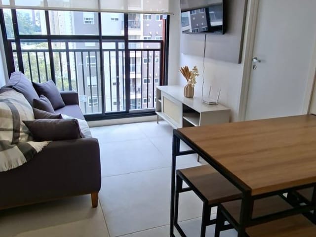 Apartamento com 38m² 2 quartos e 1 banheiro, para alugar, no bairro Vila Andrade em São Paulo