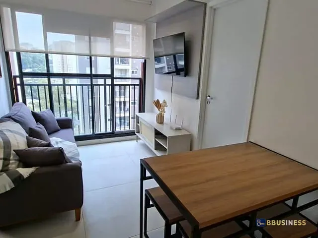 Apartamento com 38m² 2 quartos e 1 banheiro, para alugar, no bairro Vila Andrade em São Paulo