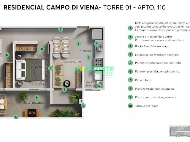 Apartamento com 41m² 2 quartos e 1 banheiro, à venda, no bairro Parque dos Ipês em São José dos Campos