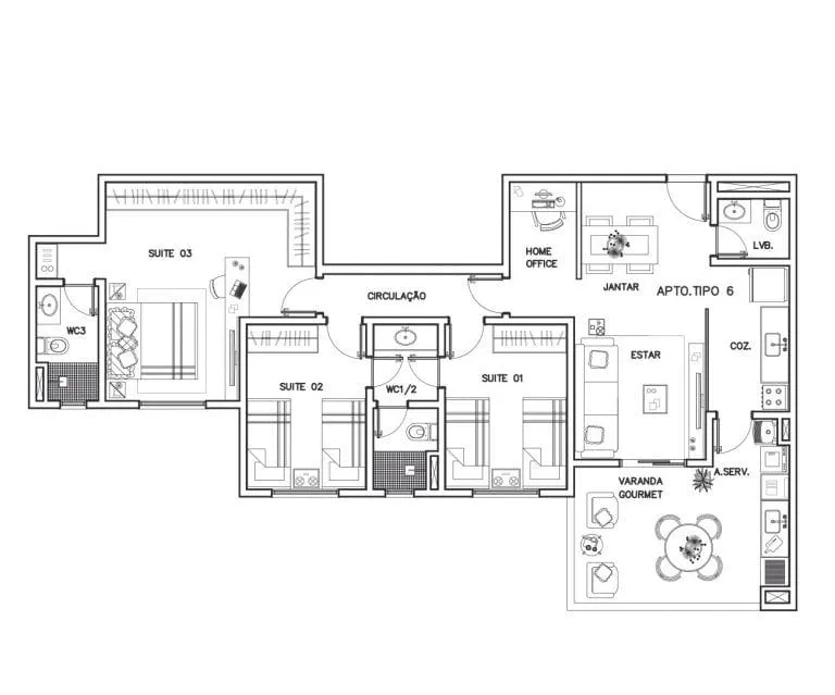 Apartamento, 3 quartos, 105 m² - Foto 6