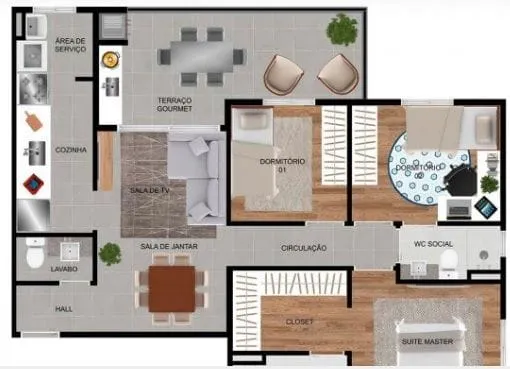 Apartamento, 3 quartos, 90 m² - Foto 6