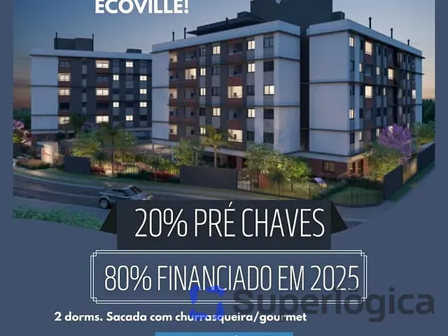 Apartamento 2 quartos e 1 banheiro, à venda, no bairro Cidade Industrial de Curitiba em Curitiba