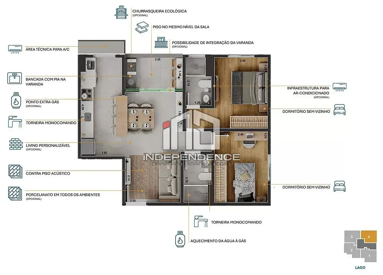 Apartamento, 2 quartos, 55 m² - Foto 59