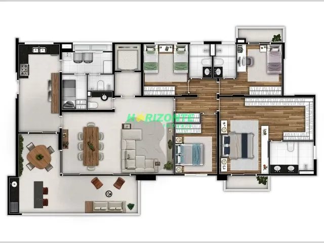 Apartamento com 188m² 4 quartos e 5 banheiros, à venda, no bairro Vila Ema em São José dos Campos