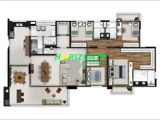 Apartamento com 188m² 4 quartos e 5 banheiros, à venda, no bairro Vila Ema em São José dos Campos