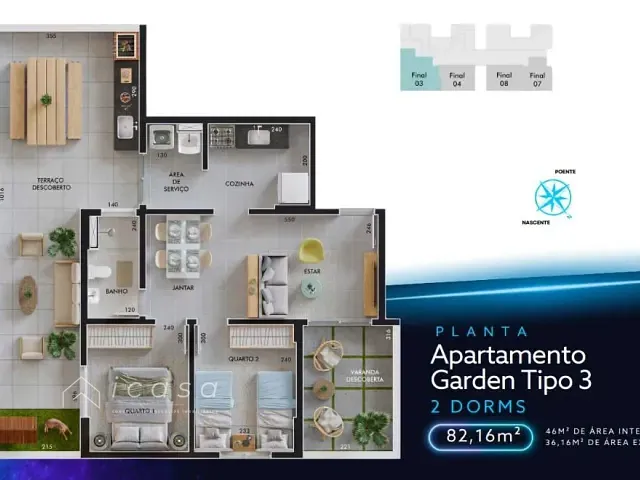 Apartamento 2 quartos e 1 banheiro, à venda, no bairro Jardim Uirá em São José dos Campos