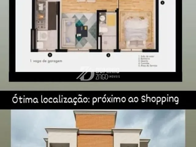 Apartamento 1 quarto e 1 banheiro, à venda, no bairro Santa Maria em Uberaba