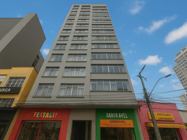 Apartamento 1 quarto e 1 banheiro, para alugar, no bairro Centro em Curitiba