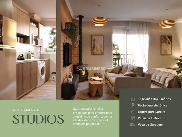 Apartamento 1 quarto e 1 banheiro, à venda, no bairro Pousada da Neve em Nova Petrópolis