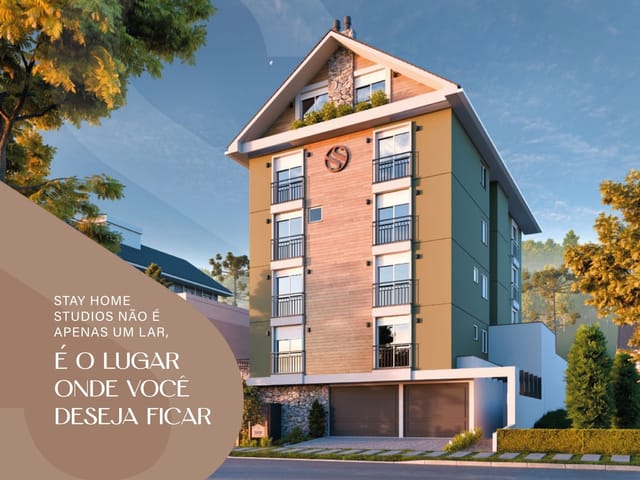 Apartamento 1 quarto e 2 banheiros, à venda, no bairro Pousada da Neve em Nova Petrópolis