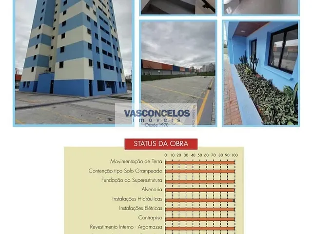 Apartamento com 63m² 3 quartos e 1 banheiro, à venda, no bairro Jardim Vale do Sol em São José dos Campos