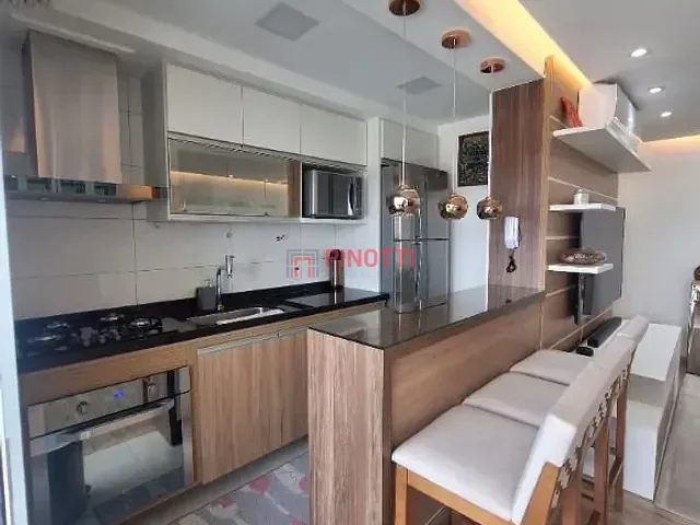 Apartamento 2 quartos e 3 banheiros, à venda, no bairro Vila Scarpelli em Santo André