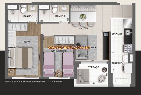 Apartamento, 1 quarto, 61 m² - Foto 13