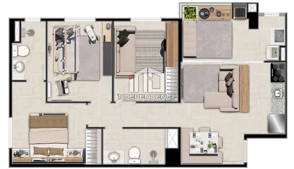 Apartamento, 2 quartos, 56 m² - Foto 5