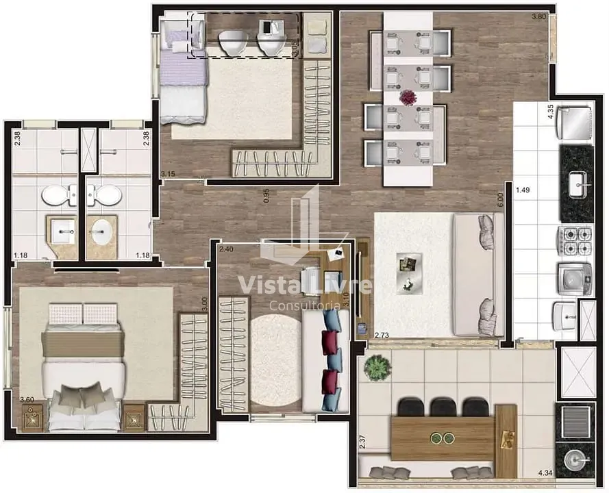 Apartamento, 3 quartos, 81 m² - Foto 19