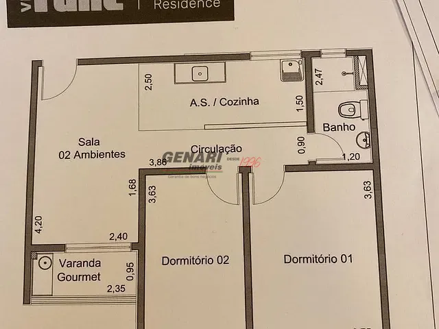 Apartamento com 55m² 2 quartos e 1 banheiro, à venda, no bairro Jardins do Império em Indaiatuba