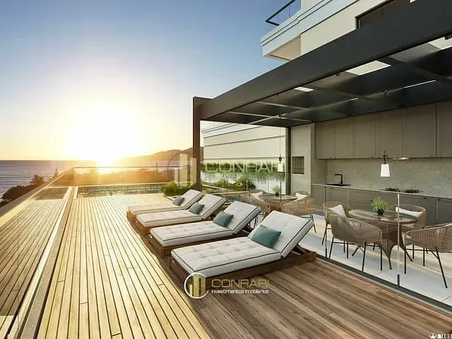 Apartamento com 106m² 2 quartos e 3 banheiros, à venda, no bairro Perequê em Porto Belo