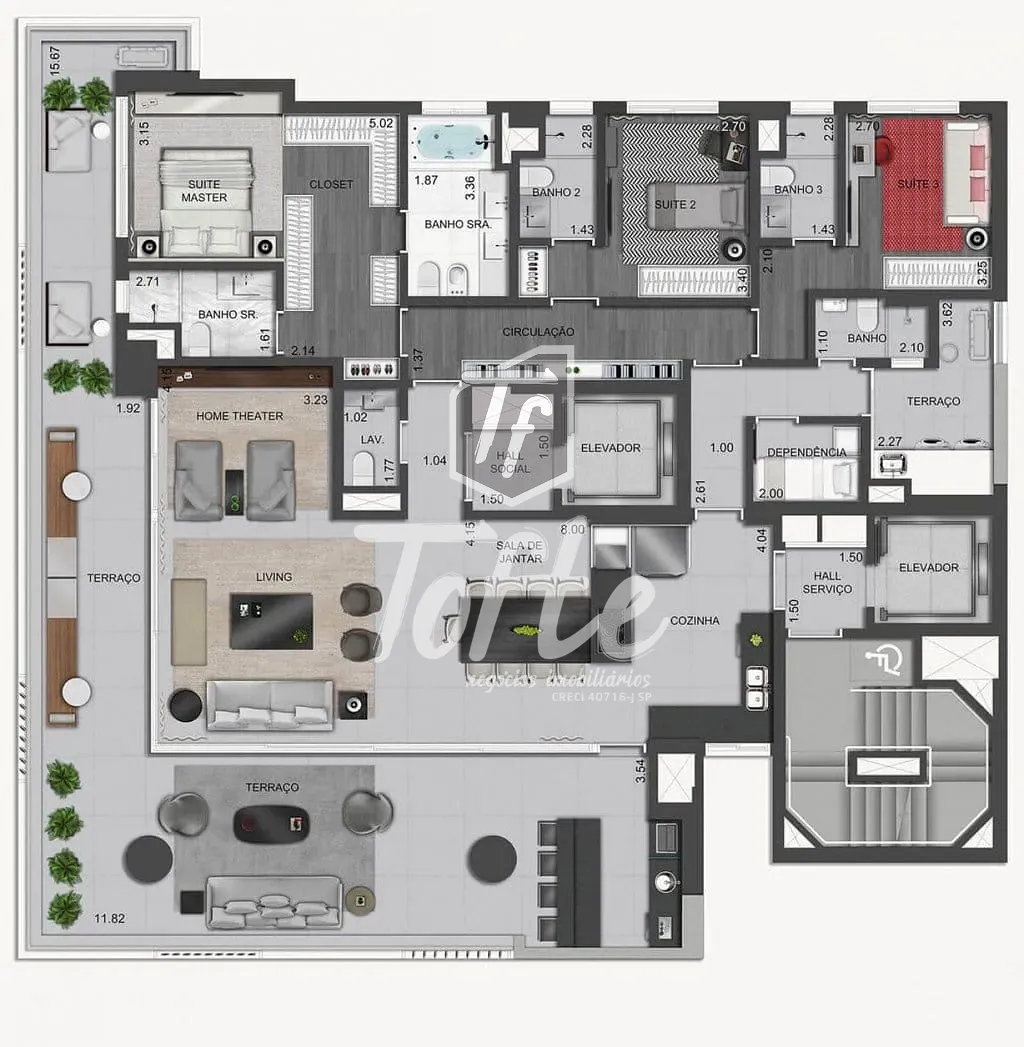 Apartamento, 4 quartos, 252 m² - Foto 28