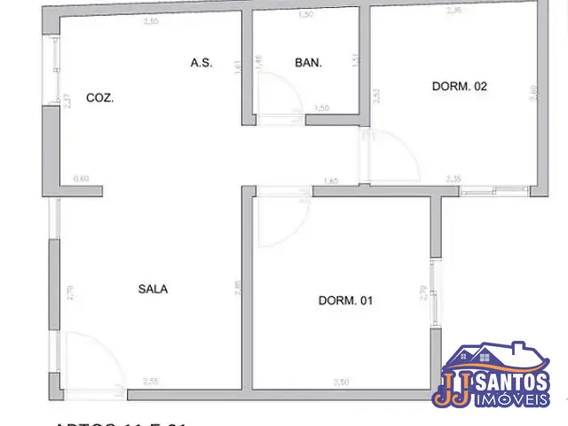 Apartamento 2 quartos e 1 banheiro, à venda, no bairro Vila Alpina em São Paulo
