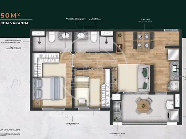 Apartamento com 66m² 3 quartos e 2 banheiros, à venda, no bairro Vila Lisboa em São Paulo