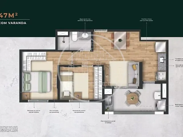 Apartamento com 66m² 3 quartos e 2 banheiros, à venda, no bairro Vila Lisboa em São Paulo