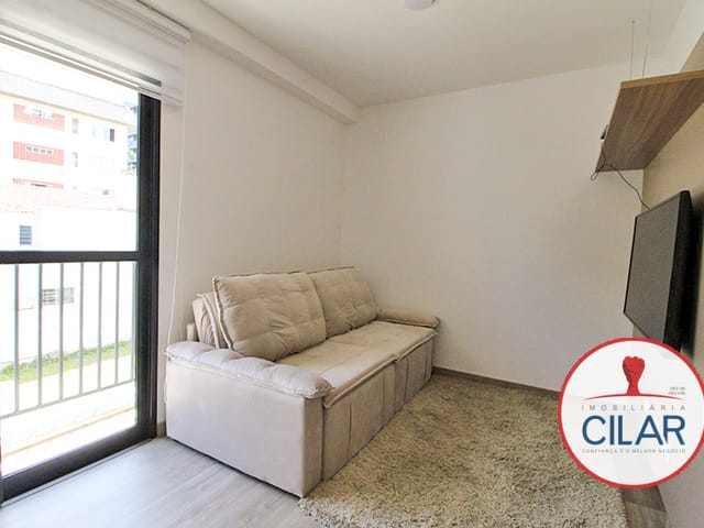 Apartamento 1 quarto e 1 banheiro, para alugar, no bairro Alto da Glória em Curitiba