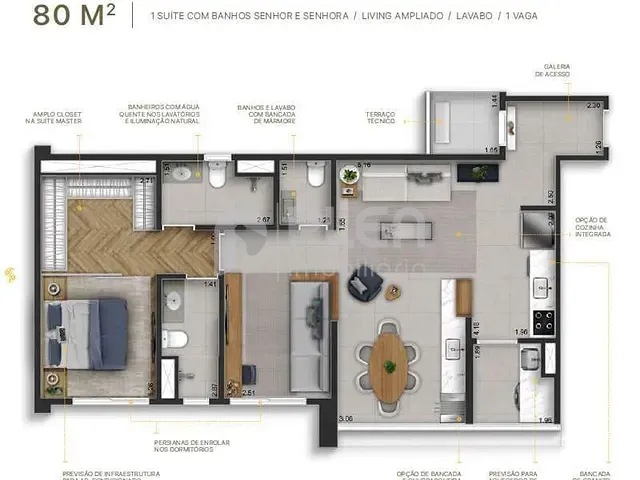 Apartamento 2 quartos e 3 banheiros, à venda, no bairro Jardim São Paulo(Zona Norte) em São Paulo