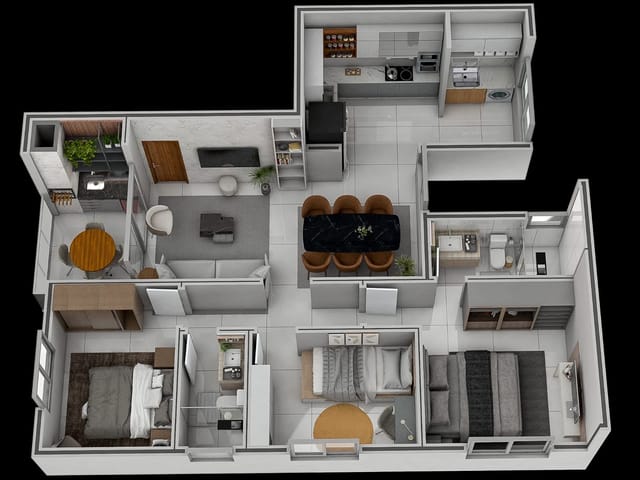 Apartamento 3 quartos e 2 banheiros, à venda, no bairro Imbaúbas em Ipatinga