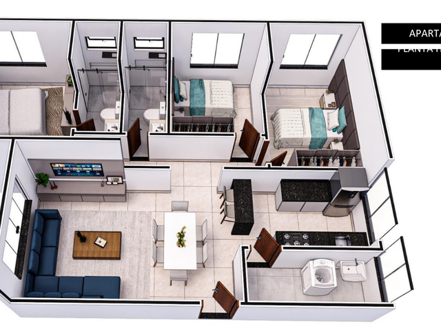 Apartamento 3 quartos e 2 banheiros, à venda, no bairro Residencial Bethania em Santana do Paraíso