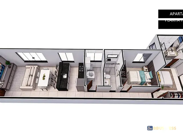 Apartamento 2 quartos e 2 banheiros, à venda, no bairro Residencial Bethania em Santana do Paraíso