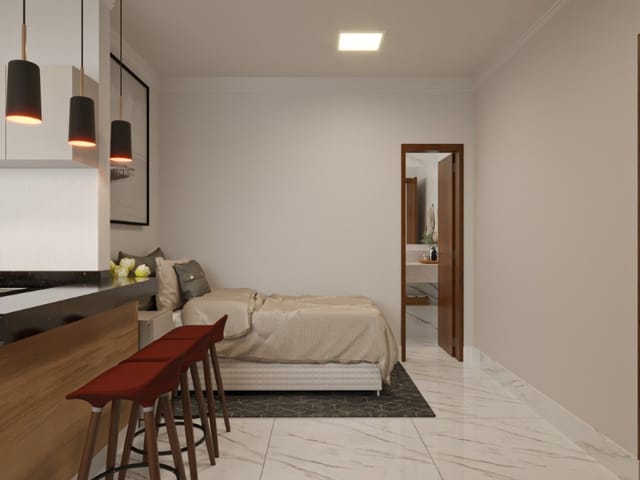 Apartamento 2 quartos e 2 banheiros, à venda, no bairro Bom Pastor em Santana do Paraíso