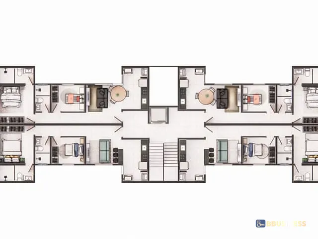 Apartamento 2 quartos e 2 banheiros, à venda, no bairro Bom Pastor em Santana do Paraíso