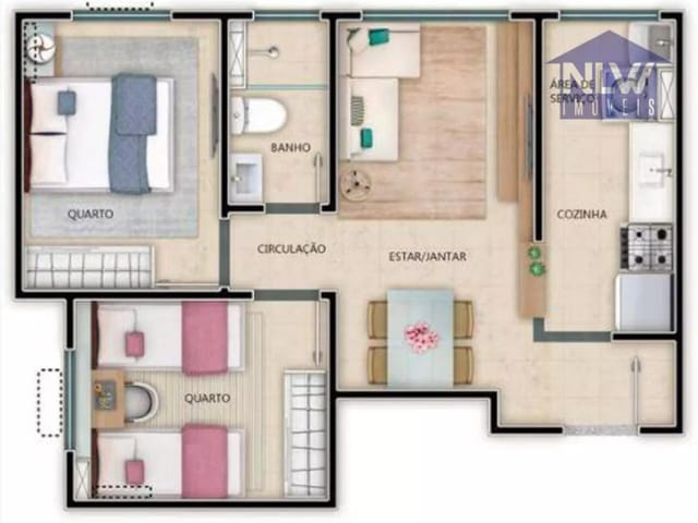 Foto do Apartamento - Apartamento tipo para venda em Vila Andrade com 2 quartos, 43m² | Lares e Andares Imóveis