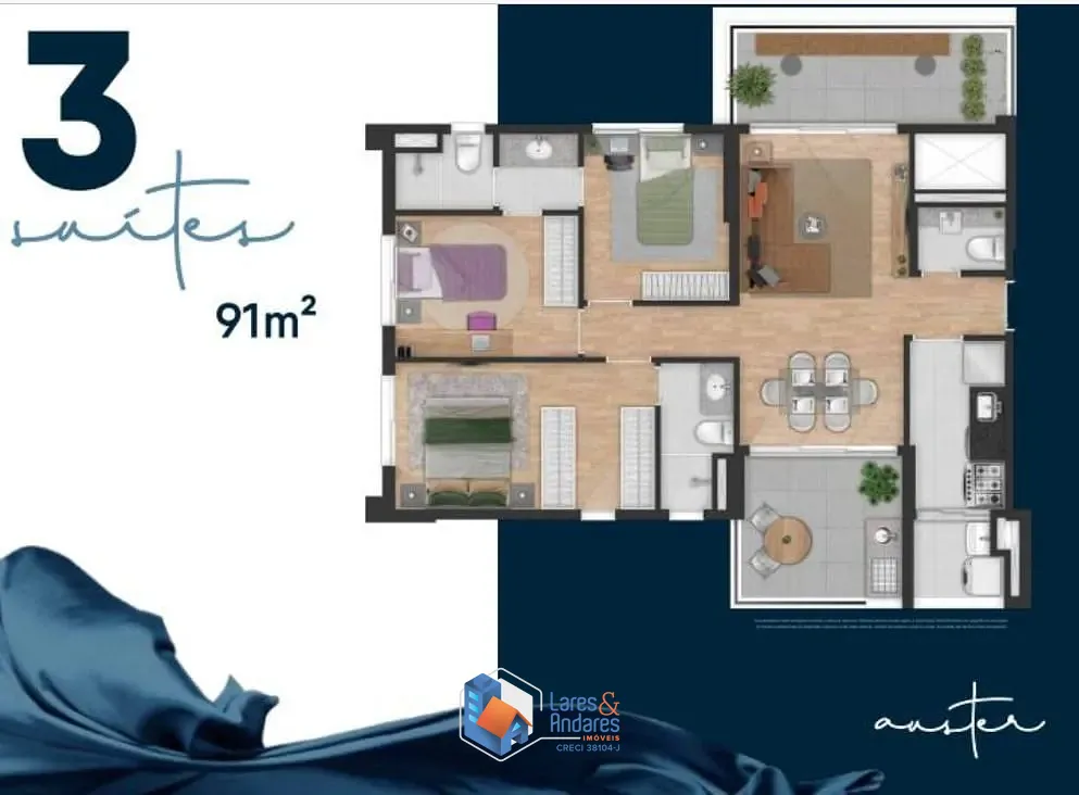 Apartamento, 3 quartos, 91 m² - Foto 32