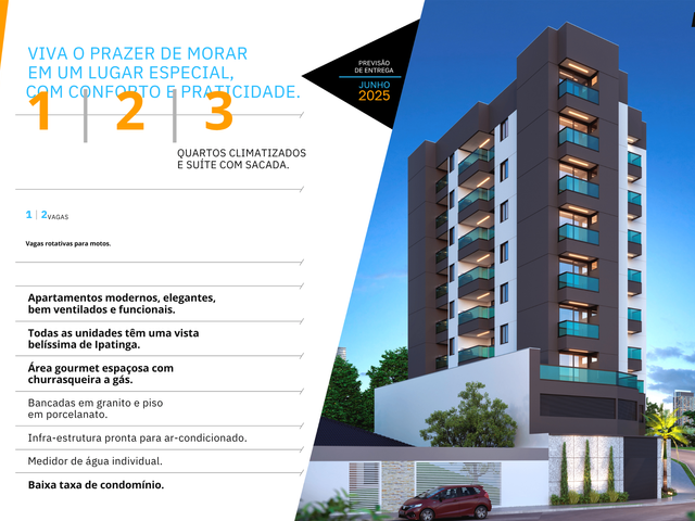 Apartamento 2 quartos e 2 banheiros, à venda, no bairro Iguaçu em Ipatinga