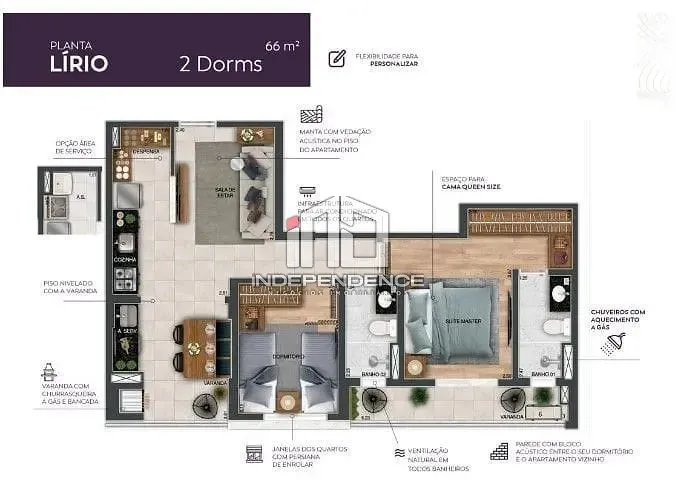 Apartamento, 2 quartos, 66 m² - Foto 22