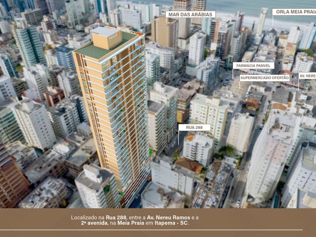 Apartamento 3 quartos e 4 banheiros, à venda, no bairro Meia Praia em Itapema