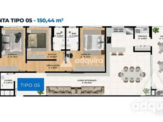 Apartamento 3 quartos e 4 banheiros, à venda, no bairro Centro em Porto Belo