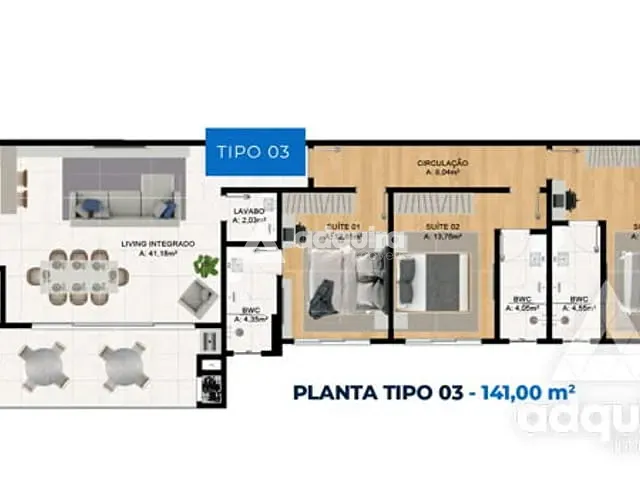 Apartamento 3 quartos e 4 banheiros, à venda, no bairro Centro em Porto Belo