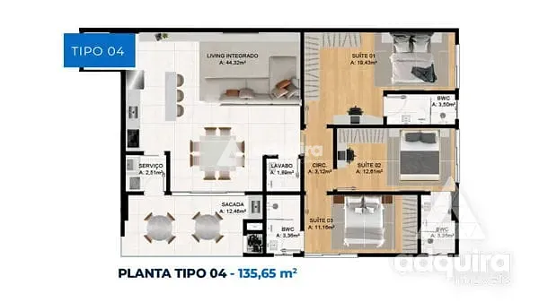 Apartamento, 3 quartos, 146 m² - Foto 3