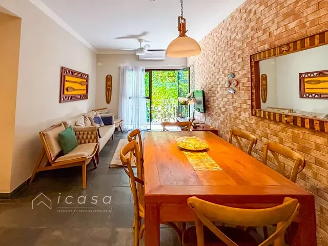 Apartamento com 74m² 2 quartos e 2 banheiros, à venda, no bairro Enseada em Ubatuba