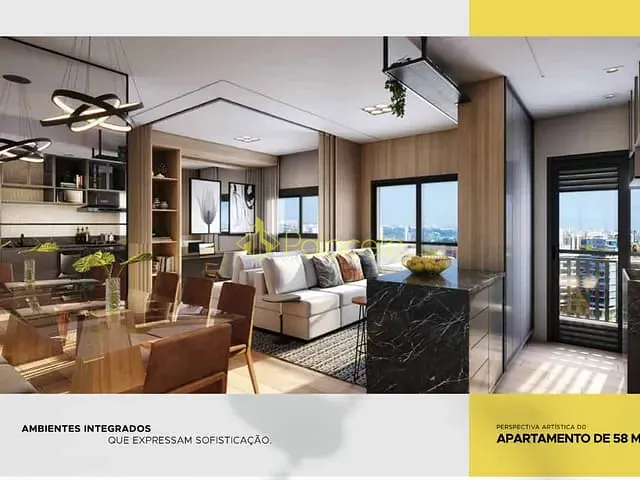 Apartamento com 58m² 2 quartos e 2 banheiros, à venda, no bairro Jardim Esplanada em São José Dos Campos