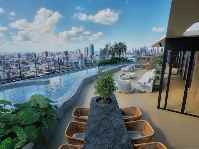 Apartamento 3 quartos e 2 banheiros, à venda, no bairro Bessa em João Pessoa