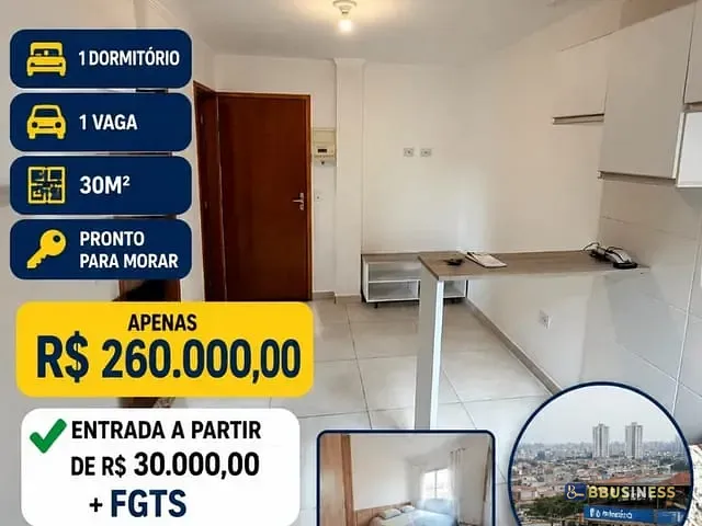 Apartamento 1 quarto e 1 banheiro, à venda, no bairro Vila Zelina em São Paulo