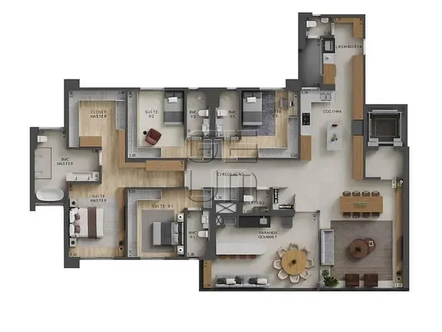 Apartamento 3 quartos e 5 banheiros, à venda, no bairro Harry Prochet  em Londrina