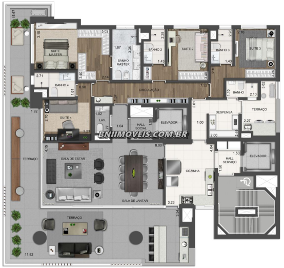 Apartamento, 4 quartos, 248 m² - Foto 9
