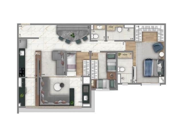 Foto do Apartamento - Apartamento para venda em Vila Gomes Cardim com 3 quartos, sendo 3 suítes , 122m² | Lares e Andares Imóveis